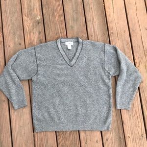 LL Bean Vtg Lambswool V-Neck Sweater
